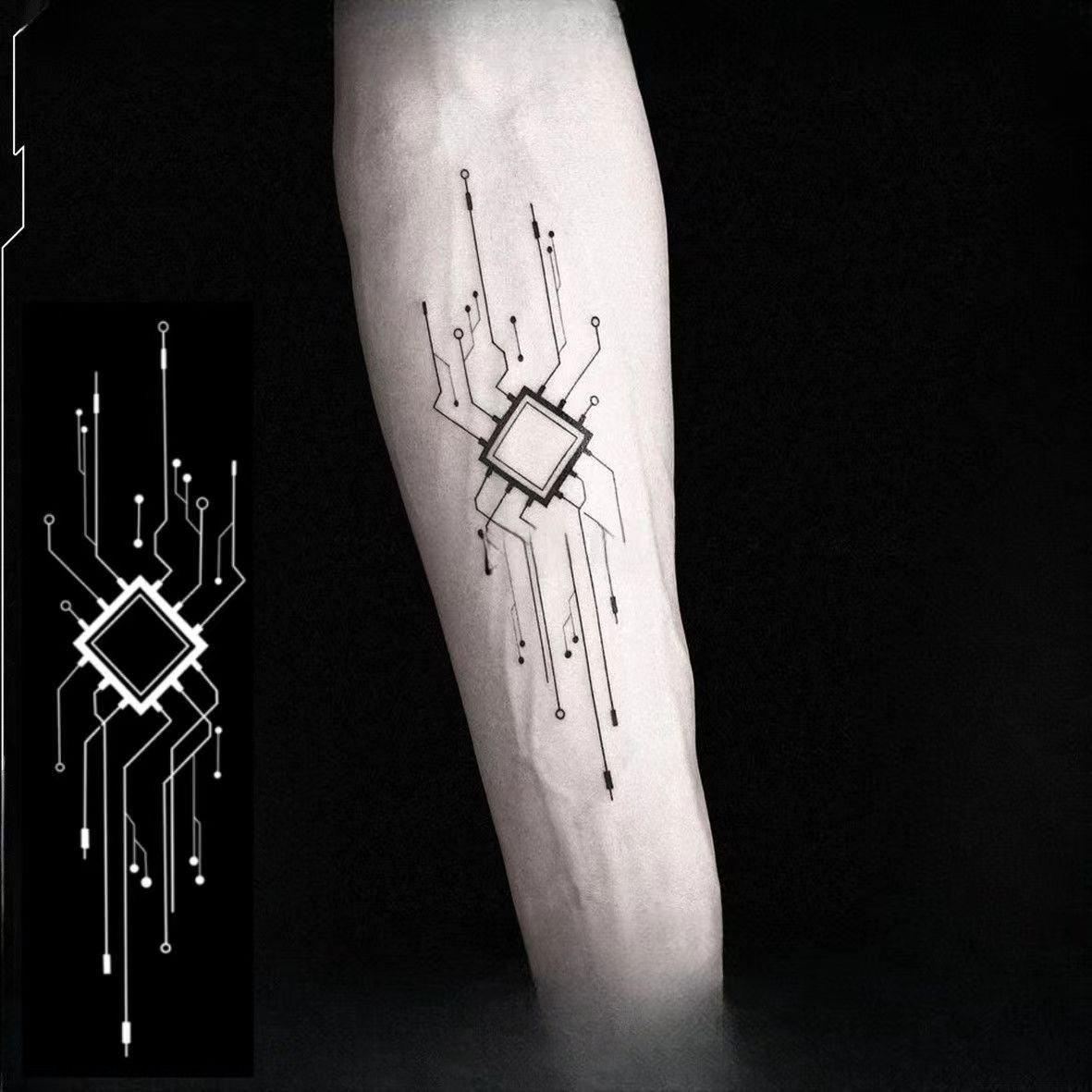 Amazon.com : 10 Sheets Cyberpunk Machine Temporary Tattoo Stickers  Halloween Face Makeup Tattoo Robot Circuit Board Flower Arm Tattoo : Beauty  & Personal Care